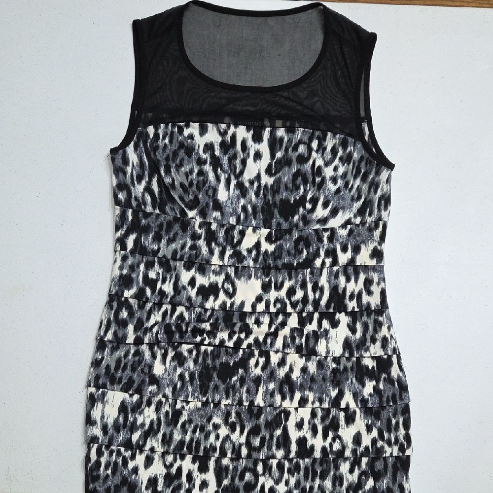 Black and White Animal Print Dress